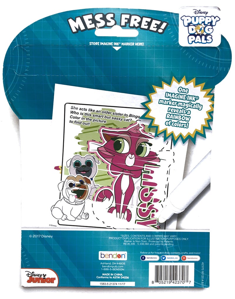 Bendon Puppy Dog Pals Imagine Ink Magic Ink Pictures and Game Book with Mess Free Marker - Image 3